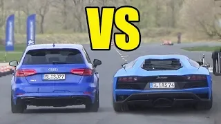 AUDI RS3 vs LAMBORGHINI AVENTADOR 😱 *RS3 WON??*😱