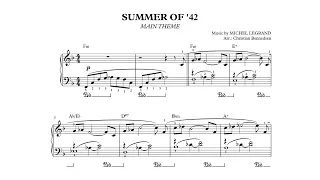 Summer Of '42 - Piano