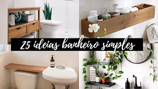 25 IDEIAS DE DECORAÇÃO PARA BANHEIROS SIMPLES