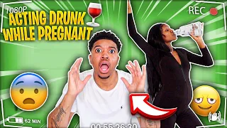 ACTING DRUNK WHILE PREGNANT TOO SEE HOW MY BOYFRIEND REACTS..