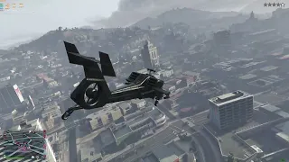 Hunter attack helicopter vs Khanjali convoy in GTA Online