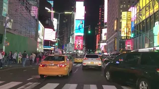 New York City Neon Nightlife Drive 🌃 | 4K Cinematic Experience 🚗 #NYC #NightlifeVibes