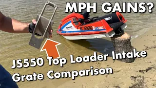 Kawasaki JS550 Top Loader Intake Grate Speed Comparison | Beachside modding the standup JetSki!