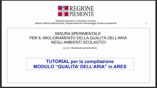 Illustrazione del bando regionale per la qualità dell'aria negli ambienti scolastici