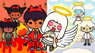 Angel 😇 vs Demon 😈: Our Love Story! 💗 | Toca Life World 🌎 | Toca Boca