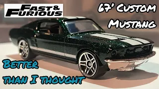 Hot Wheels 67’ Custom Mustang (Fast And Furious 5 Pack) Review And Showcase!