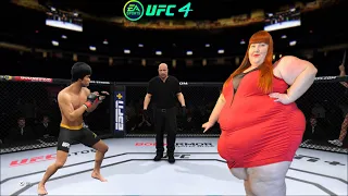 UFC4 Bruce Lee vs fat girl EA Sports UFC 4