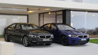 1/18 BMW 540i vs M5: Kyosho and Norev compared. BMW G30, M5 F90 Review