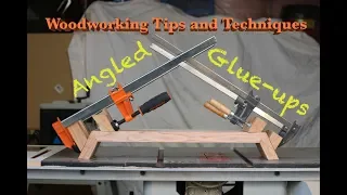 woodworking tips and techniques: Unique angled clamp glue-ups