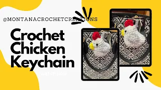 How to Crochet this Chicken Keychain / Crochet Chicken / Amigurumi Chicken