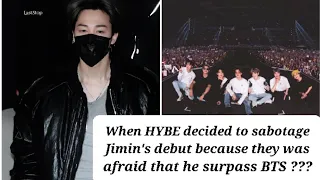 HYBE decided to sabotage Jimin's debut because they was afraid that he surpass BTS ???