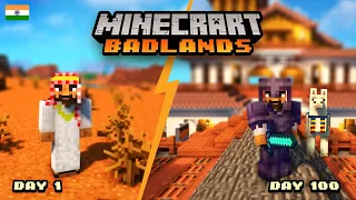 I Survived 100 Days in Badlands Minecraft (Hindi Gameplay)