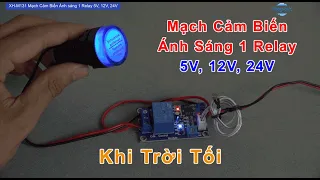 XH-M131 Mạch Cảm Biến Ánh sáng 1 Relay 5V, 12V, 24V / XH-M131 Light Sensor Module 1 Relay