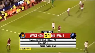 West Ham vs Millwall (3-1) AET - Upton Park Riots - The League Cup Show highlights 26/08/2009