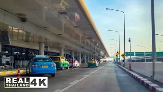 【4K】Driving From Don Mueang Airport to Downtown Bangkok (Jan.2021)