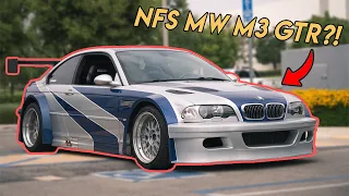 NFS MOST WANTED E46 M3 GTR AT A CAR MEET?!