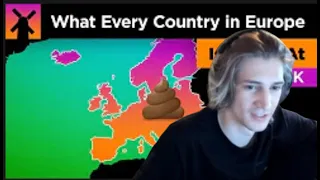 xQc Reacts to What Every Country In Europe is Worst At |  With Chat