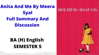 Anita And Me By Meeera Syal Summary In Hindi