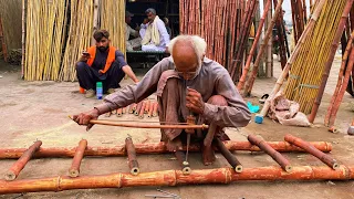 How 85 Years Old Hardworking Man Makes Beautiful Bamboo Ladder