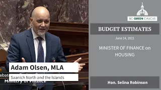 Budget Estimates 2021: Minister of Finance on Housing