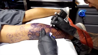 tattoo time lapse: japanese money frog / money toad by Steve Golden Triangle