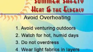 Summer Safety - Heat and the Elderly