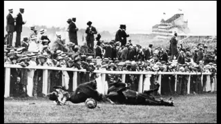 4th June 1913: Suffragette Emily Davison hit by a racehorse at Epsom Derby