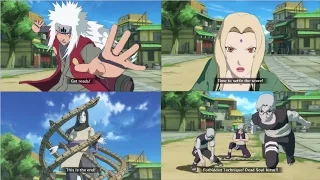 Naruto Shippuden Jiraiya vs Tsunade vs Orochimaru vs Kabuto