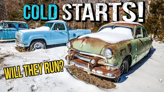 WILL THEY RUN? Cold Starts in Negative Temps on Old Cars and Trucks!
