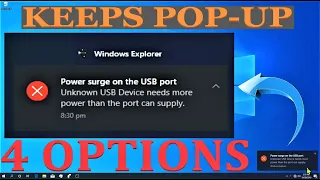 HOW TO FIX USB PORT POWER SURGE ? WINDOWS 10 2004