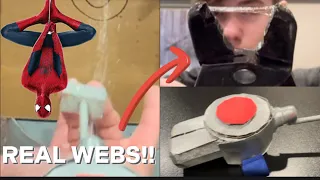 Working SPIDER-MAN Web Shooter That Shoots REAL WEBS! - Under $15 TO MAKE!!