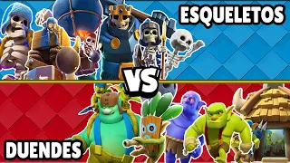 EQUIPO ESQUELETOS vs EQUPO DUENDES | 10 vs 10 | OLIMPIADAS de CLASH ROYALE