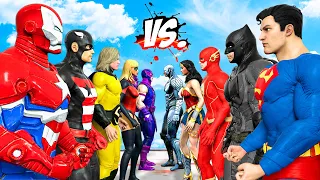 TEAM JUSTICE LEAGUE vs THE DARK AVENGERS - SUPER EPIC BATTLE