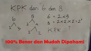 KPK Dari 6 Dan 8 Adalah, Tentukan KPK Dari 6 Dan 8 Menggunakan Faktorisasi Prima / Pohon Faktor !!!