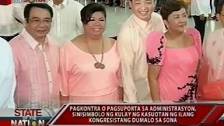 Pagkontra o pagsuporta sa administrasyon, sinisimbolo ng kulay ng kasuotan ng ilang dumalo sa SONA