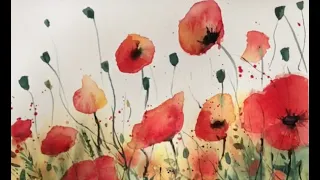 How To Paint Poppy Field Watercolour Lots Of Advice & Fun Techniques