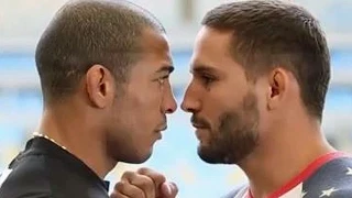 Jose Aldo & Chad Mendes nearly brawl at UFC 179 Media Day