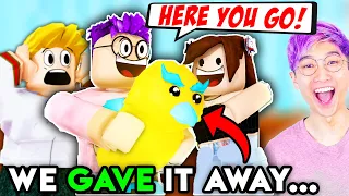 Can You GIVE AWAY Your ULTRA RARE GOLDEN PETS In This ROBLOX GAME!? (ADOPT ME)