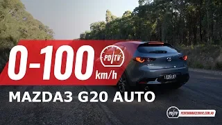 2019 Mazda3 G20 0-100km/h & engine sound