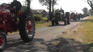 Elfstedentocht voor tractoren gehele groep nabij Hidaard 2013