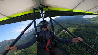 Supine hang gliding test fly... Atos VQ race