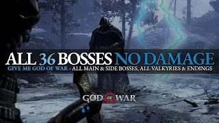 God of War - All 36 Boss Fights & Ending (No Damage) - Main, Side Bosses & All Valkyries (GMGOW)