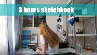 Заполняю скетчбук в течении 3х часов! My Sketchbook