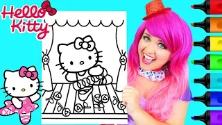 Coloring Hello Kitty Ballerina Dancer Coloring Page Prismacolor Markers | KiMMi THE CLOWN