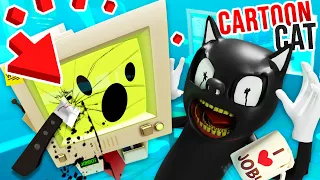 NEW Cartoon Cat just MURDERED JOB BOT!!?! (Job Simulator VR MODS)