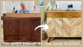 Amazing buffet Makeover ! How to upgrade old furniture