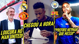 LOUCURA no UNITED! - VINI JR REVELA FUTURO! - NEYMAR ACIMA de MESSI! - TROCA BARÇA E CITY!