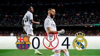 Benzema Hat Trick | BARCELONA vs Real Madrid - 0-4 - 2023 Copa Del Rey - All Goals Highlights 2023.