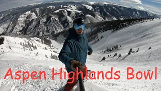 Aspen Highlands Bowl! Aspen Colorado Ski Resort Steepest Run!