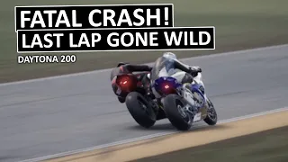 FATAL CRASH! Last Lap Gone Wild - MotoAmerica, Daytona 200